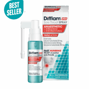Difflam Plus Sore Throat Spray Anaesthetic + Antibacterial + Anti-Inflammatory