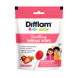 Difflam Soothing Throat Pops front packaging