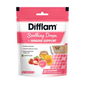 Difflam Soothing Drops + Immune Support Strawberry